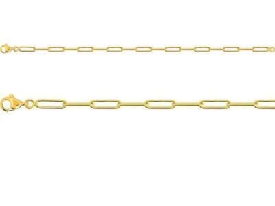 Bracelet Maille Forçat Rectangle Or Jaune 375 - 9K510 - Réf. 9K510